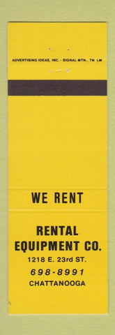 Matchbook Cover - Rental Equipment Chattanooga TN