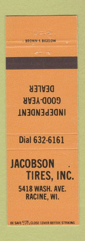 Matchbook Cover - Jacobson Tires Racine WI Goodyear