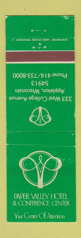 Matchbook Cover - Paper Valley Hotel Conference Center Appleton WI WEAR