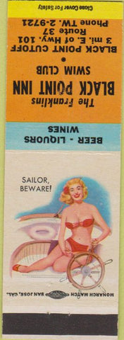 Matchbook Cover - Black Point Inn CA Pinup