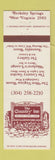Matchbook Cover - The Country Inn Berkeley Springs WV
