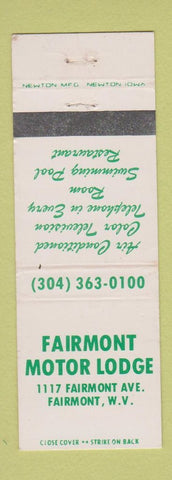 Matchbook Cover - Fairmont Motor Lodge WV WEAR