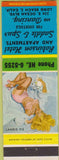 Matchbook Cover - Robinson Hotel Apartments Long Beach CA pinup