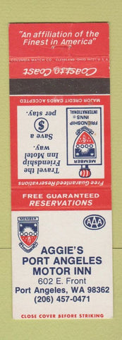 Matchbook Cover - Aggie's Port Angeles Motor Inn WA