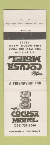 Matchbook Cover - Cocusa Motel Burlington WA