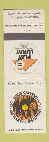 Matchbook Cover - Luray Caverns 1978 VA WEAR