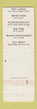Matchbook Cover - Marine Bank Key Largo Key West FL Marathon Plantation Key