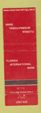 Matchbook Cover - Florida International Bank Perrine FL
