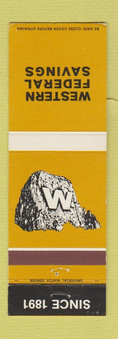 Matchbook Cover - Western Federal Savings Denver Colorado