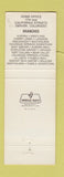 Matchbook Cover - Western Federal Savings Denver Colorado