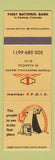 Matchbook Cover - First National Bank Alamosa Colorado