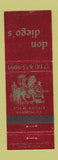 Matchbook Cover - Don Diego's Anaheim CA Mexican Food