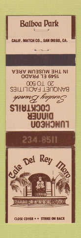 Matchbook Cover - Cafe Del Rey Moro San Diego CA