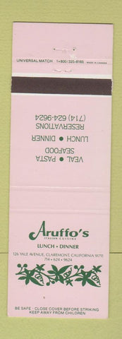 Matchbook Cover - Aruffo's Italian Restaurant Claremont CA