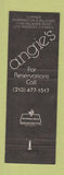 Matchbook Cover - Angie's Restaurant Los Angeles CA