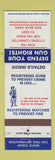 Matchbook Cover - Citizens Committee Right To Bear Arms guns Bellevue WA