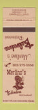 Matchbook Cover - Merlino's Belvedere Restaurant Canon City Colorado