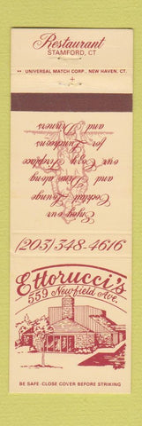 Matchbook Cover - Ettorucci's Ristorante Stamford CT #2 TAN