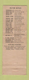 Matchbook Cover - Castellana Hilton Madrid Spain WEAR