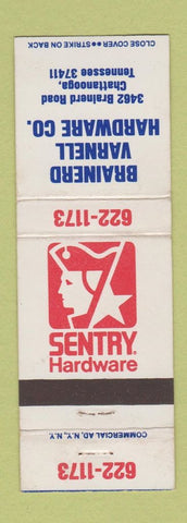 Matchbook Cover - Brainerd Varnell Hardware Sentry Chattanooga TN