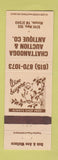 Matchbook Cover - Chattanooga Auction Antique Company Hixson TN