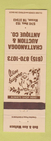 Matchbook Cover - Chattanooga Auction Antique Company Hixson TN