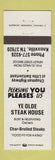 Matchbook Cover - Ye Olde Steak House Knoxville TN