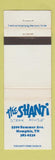 Matchbook Cover - The Shanti Steak House Memphis TN WEAR