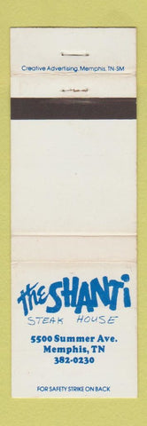 Matchbook Cover - The Shanti Steak House Memphis TN WEAR