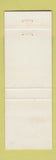 Matchbook Cover - The Shanti Steak House Memphis TN WEAR