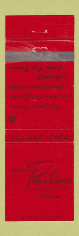Matchbook Cover - Bomarito's Pete & Sam's Italian Restaurant Memphis TN WEAR