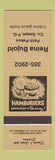 Matchbook Cover - Reina Bujold Gaspe QC GOLD