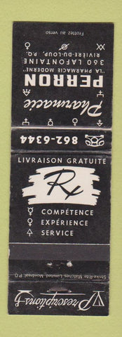 Matchbook Cover - Perron Drug Riviere Du Loup QC WEAR