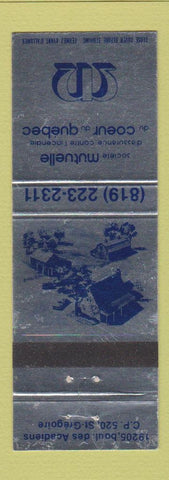 Matchbook Cover - Societe Mutuelle St Gregoire QC