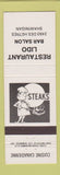 Matchbook Cover - Restaurant Lido Bar Salon Shawinigan QC