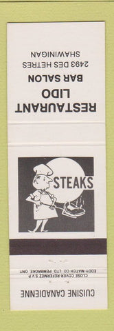 Matchbook Cover - Restaurant Lido Bar Salon Shawinigan QC