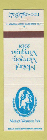 Matchbook Cover - Mount Vernon Inn VA