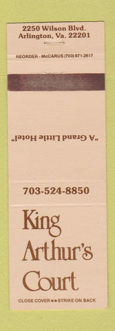 Matchbook Cover - King Arthur's Court Arlington VA WEAR