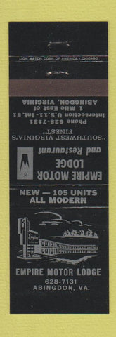 Matchbook Cover - Empire Motor Lodge Abingdon VA