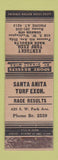 Matchbook Cover Kentucky Turf Exchange Santa Ana Turf Horse Racing gambling WORN