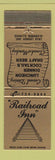 Matchbook Cover - Railroad Inn Glenview IL WEAR