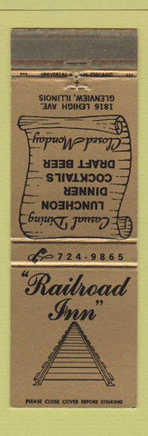 Matchbook Cover - Railroad Inn Glenview IL WEAR