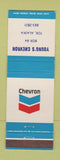 Matchbook Cover - Chevron oil gas Young's Tok AK