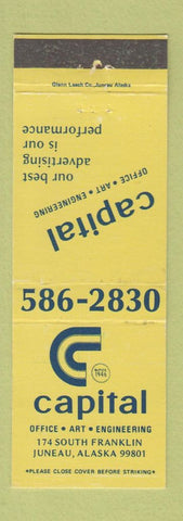 Matchbook Cover - Capital Office Art Engineers Juneau AK