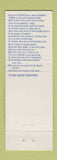 Matchbook Cover - Elks Lodge Skagway AK