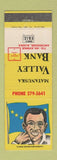 Matchbook Cover - Matanuska Valley Bank Anchorage AK WEAR