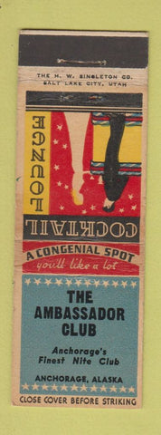 Matchbook Cover - Ambassador Club Anchorage AK