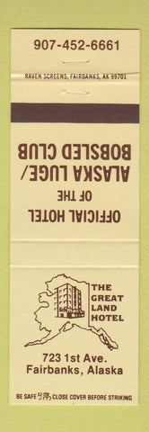 Matchbook Cover - The Great Land Hotel Fairbanks AK