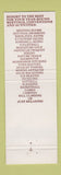 Matchbook Cover - Chena Hot Springs Resorts AK #2