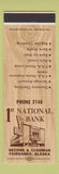 Matchbook Cover - 1st National Bank Fairbanks AK